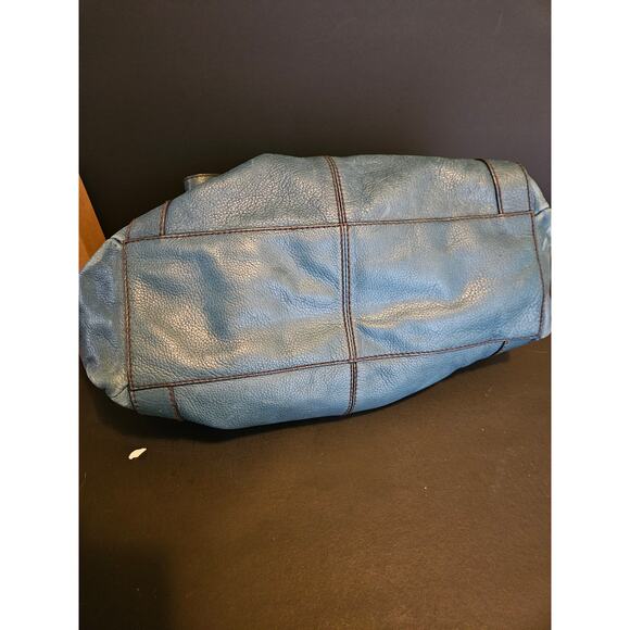 Fossil Vintage Green Leather Pocketbook Purse EUC - Picture 3 of 11